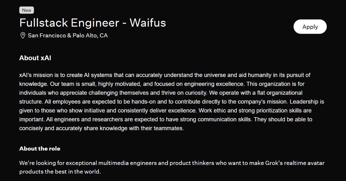 waifu engineer xai