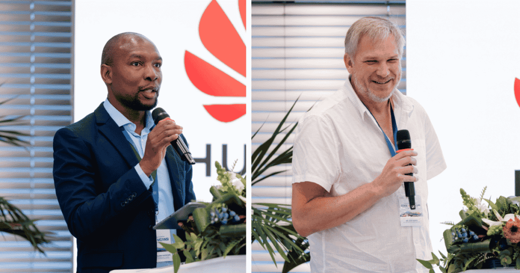 Huawei Code4Mzansi, Prof Thokozani Shongwe and Leon Nortje