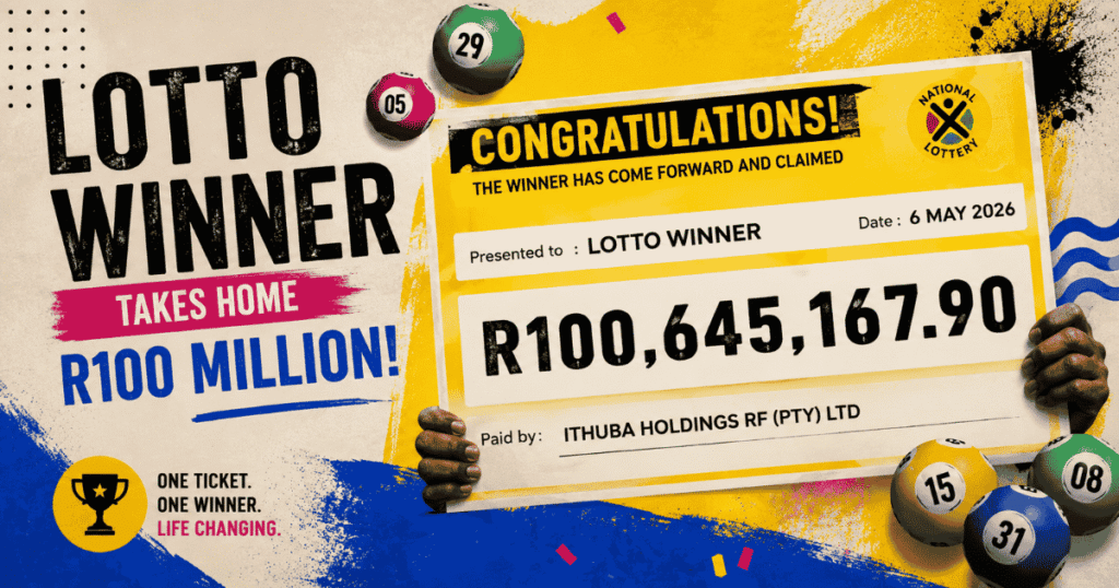 R100 million Lotto jackpot winner