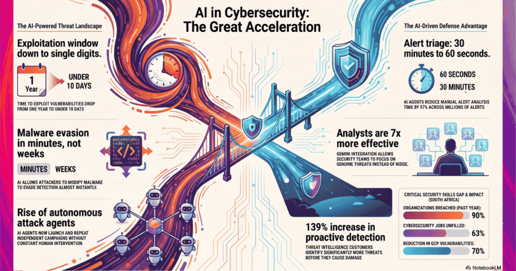 AI in Cybersecurity infographic