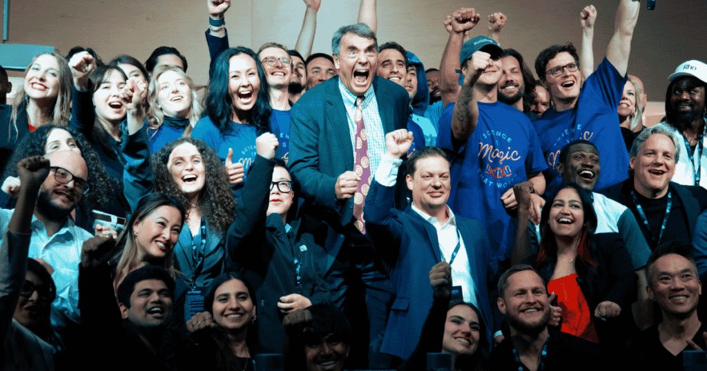 Silicon Valley billionaire Tim Draper with students from his 'Draper University'