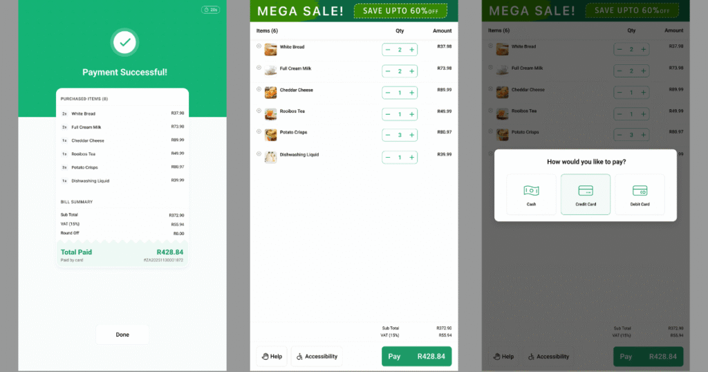Zoho POS kiosk self checkout